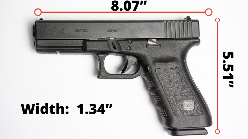 Glock 21 SF Size Graphic