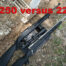 22-250 vs 22lr rifles side by side at the range