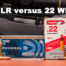 22 LR vs 22 WMR ammo side by side
