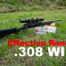 .308 rifle with a shooting rest at a shooting range