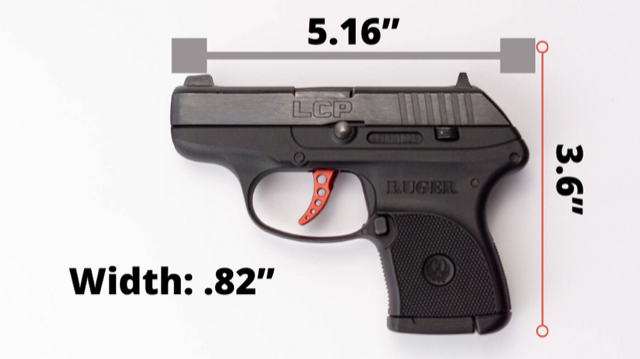 Ruger LCP Size Graphic