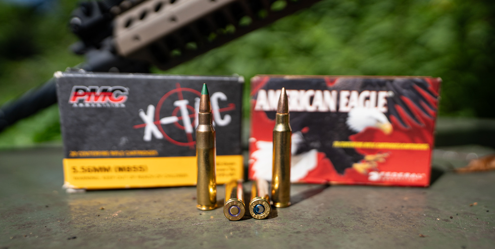 5.56 and 223 ammo side by side