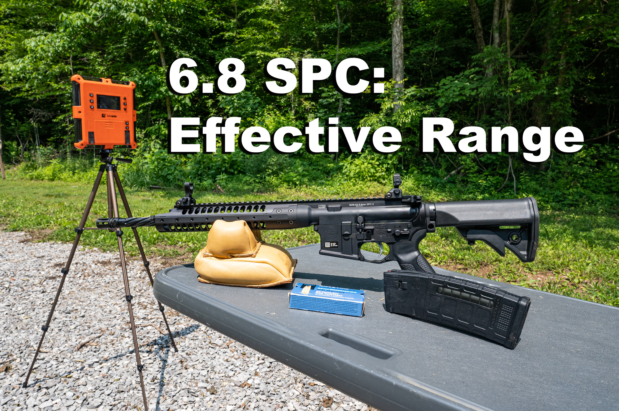 6.8 SPC effective range tested with a rifle at a shooting range