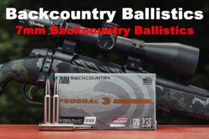 7mm Backcountry rifle and ammo on display