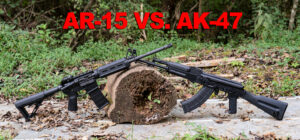 AR-15 vs. AK-47 rifle at there ange