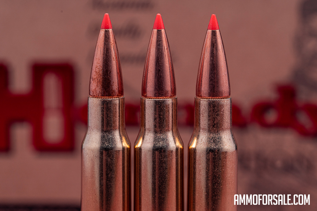 Hornady SST bullets loaded into ammo on display