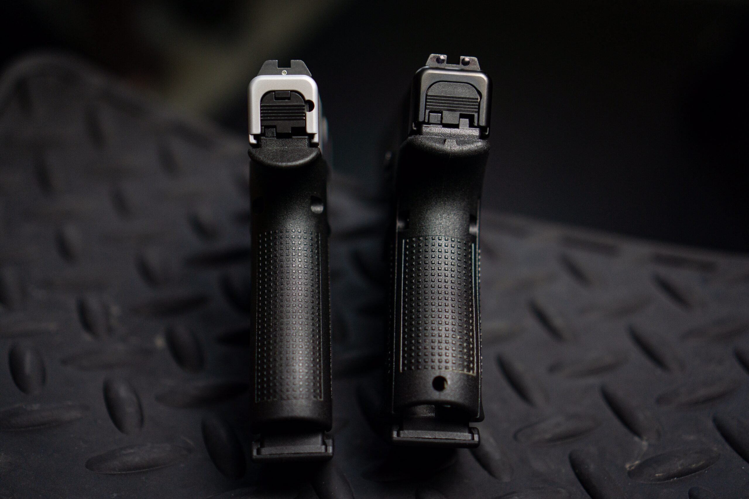 The Glock 48 vs Glock 19 Grip featured in an image showcasing that part of the pistols