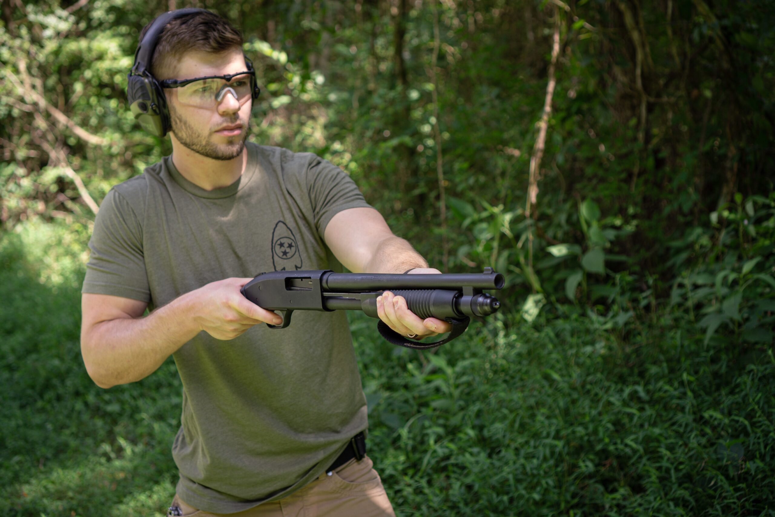 Nolan Firing The Mossberg Shockwave at the range