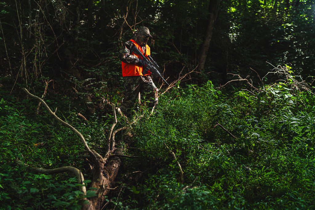 Carrying AR-15 through the woods