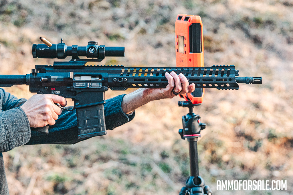 Firing 6.5 Creedmoor from an AR-style rifle at the range