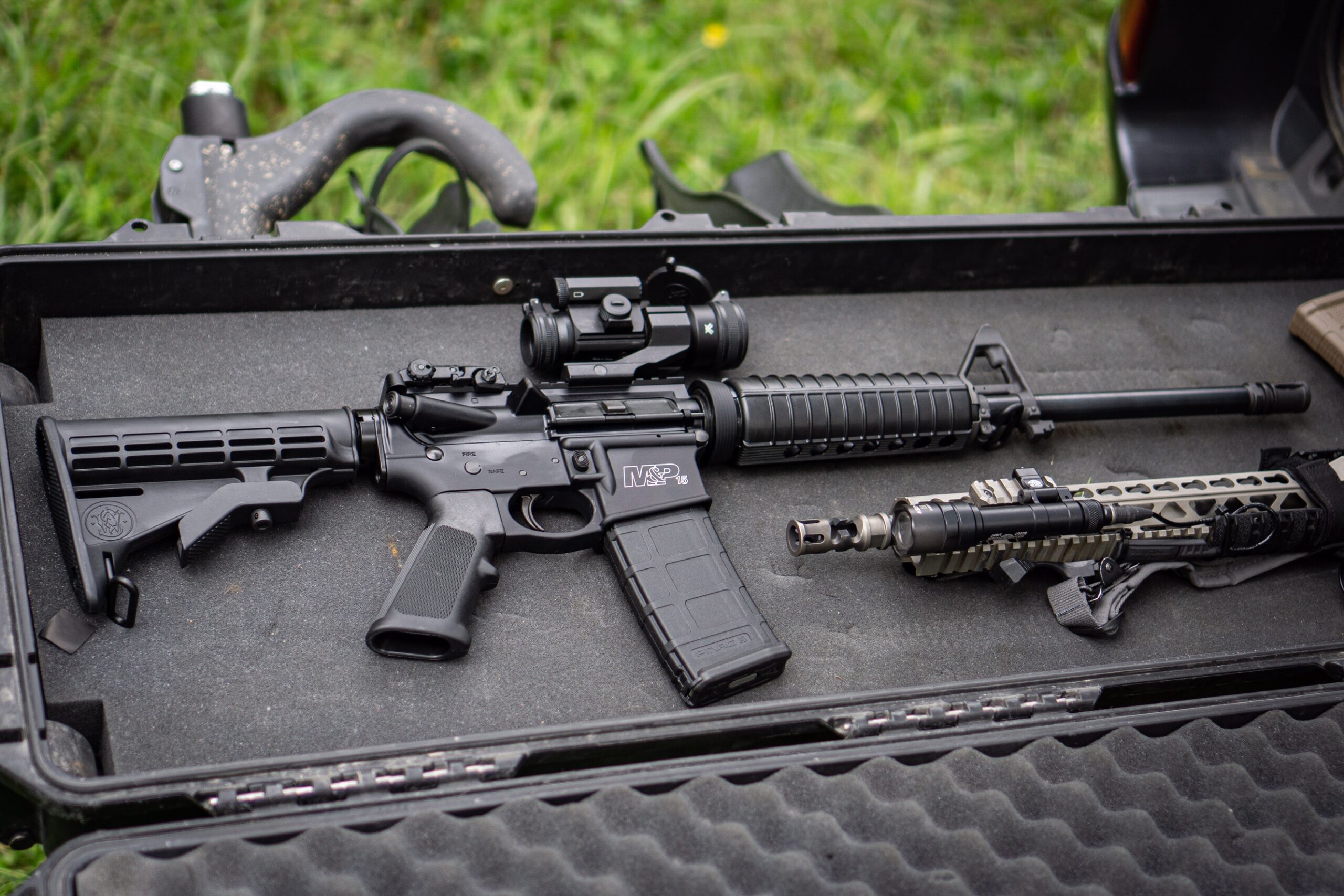 Smith and Wesson M&P 15 Sport 2 AR-15 in a gun case