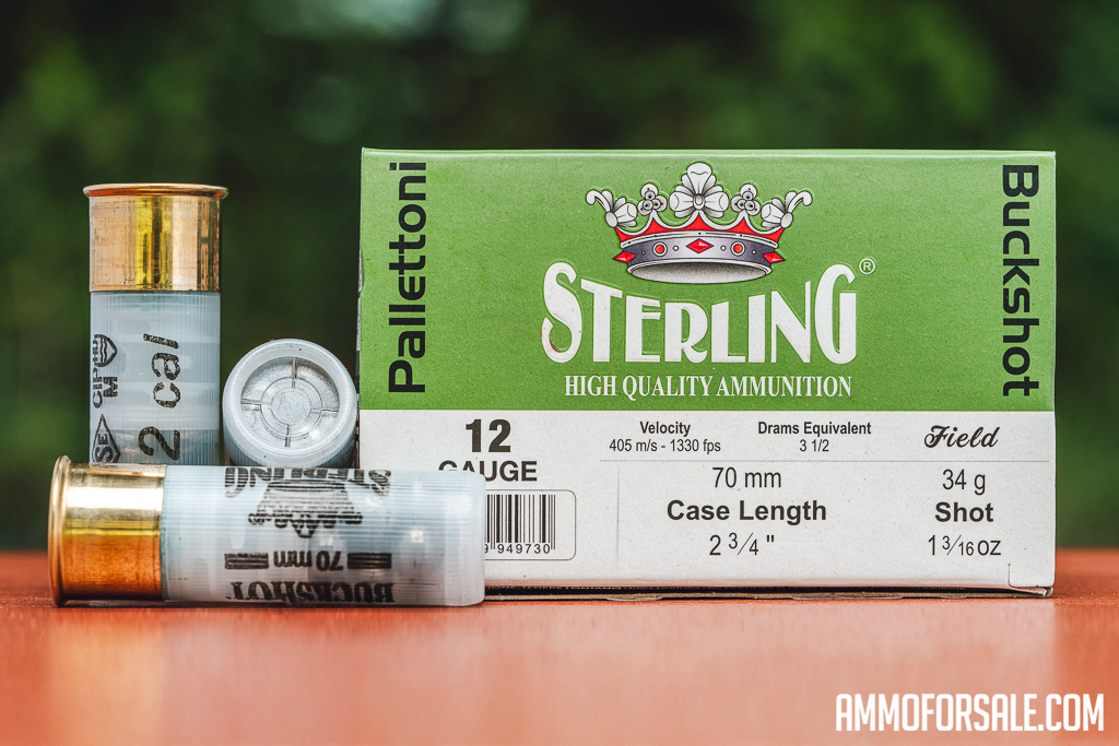 Sterling 12 gauge buckshot ammo for defense