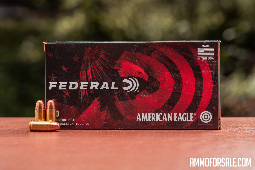 Federal American Eagle 32 ACP ammo on display