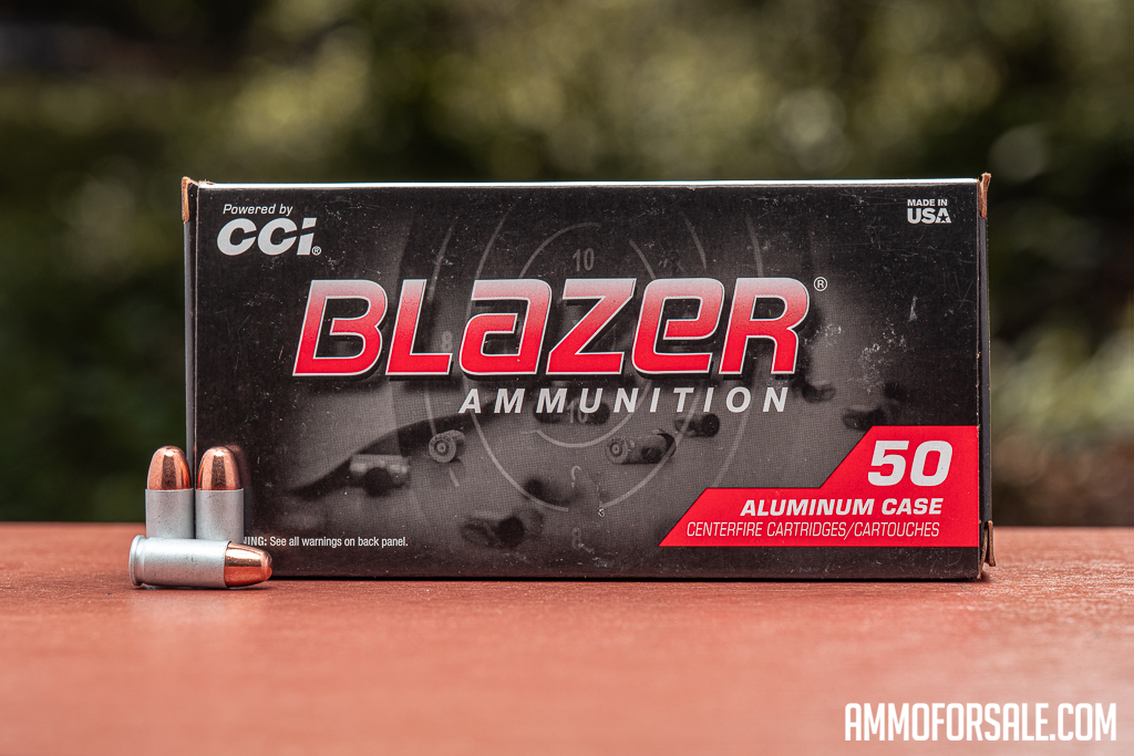 Blazer Aluminum 32 ACP ammo on display