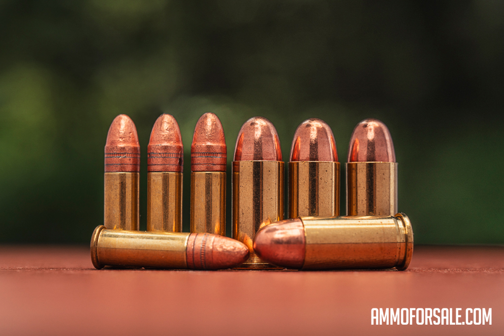 22LR vs 32 Auto 22 LR vs 32 ACP ammo cartridges side by side
