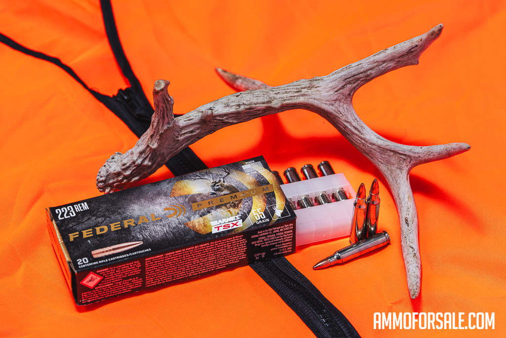 Federal TSX 223 ammo with deer antlers
