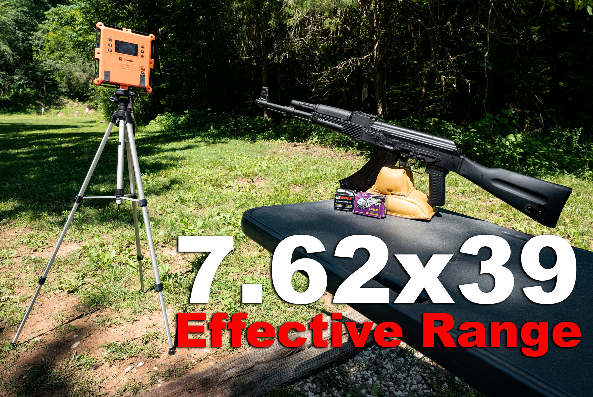 AK-47 with chronograph testing 7.62x39 effective range