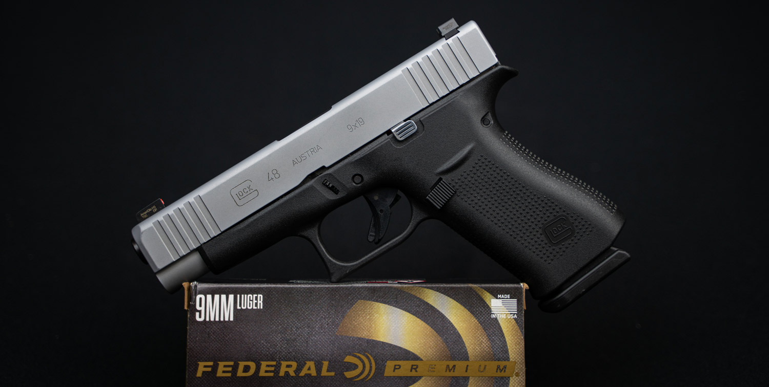 Glock 48 pistol with Federal 9mm ammo