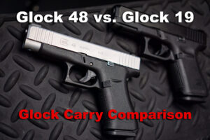 Glock 48 vs Glock 19 pistols side by side