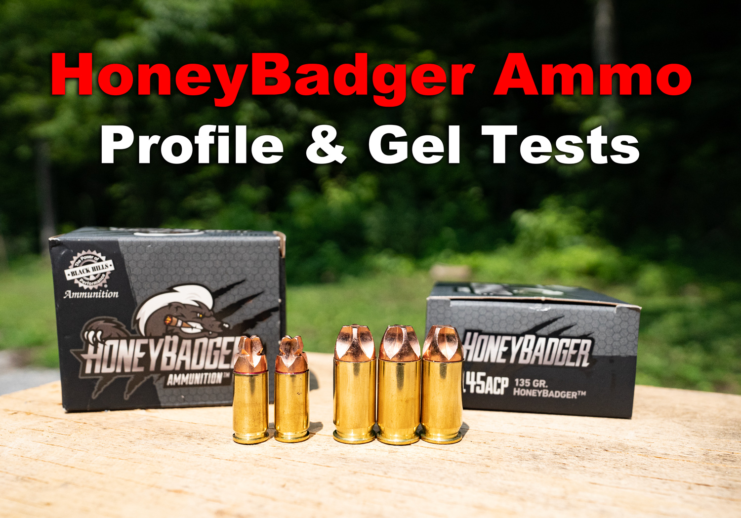 Honeybadger 9mm and 45 ACP ammo at the range