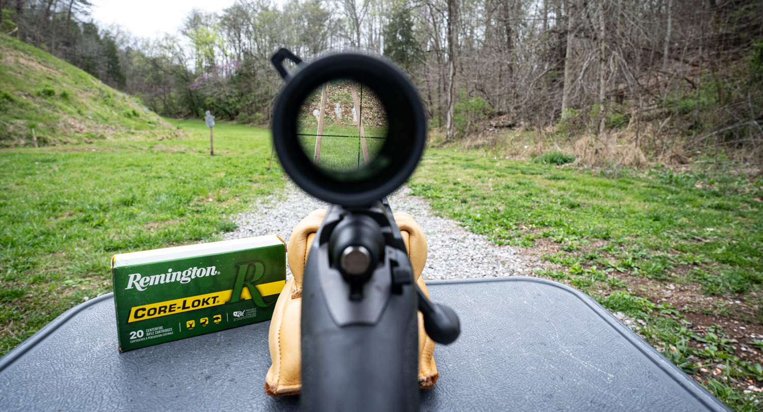 Looking downrange with a .308 rifle