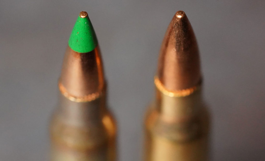 The bullet of M855 vs M193 bullets