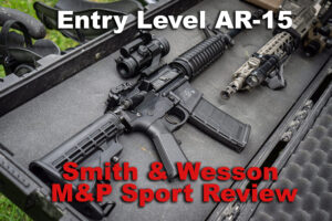 Smith & Wesson M&P Sport AR-15 used for review in a gun case