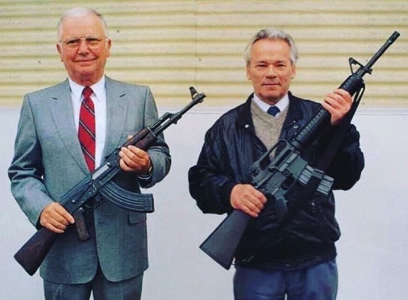 Eugene Stoner and Mikhail Kalashnikov
