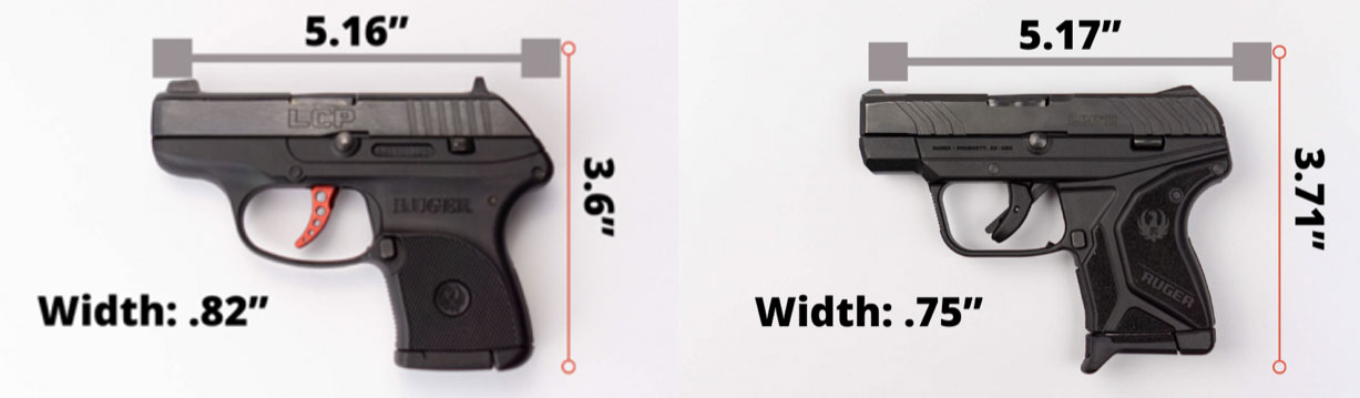 LCP vs LCP 2 side by side with dimension graphic