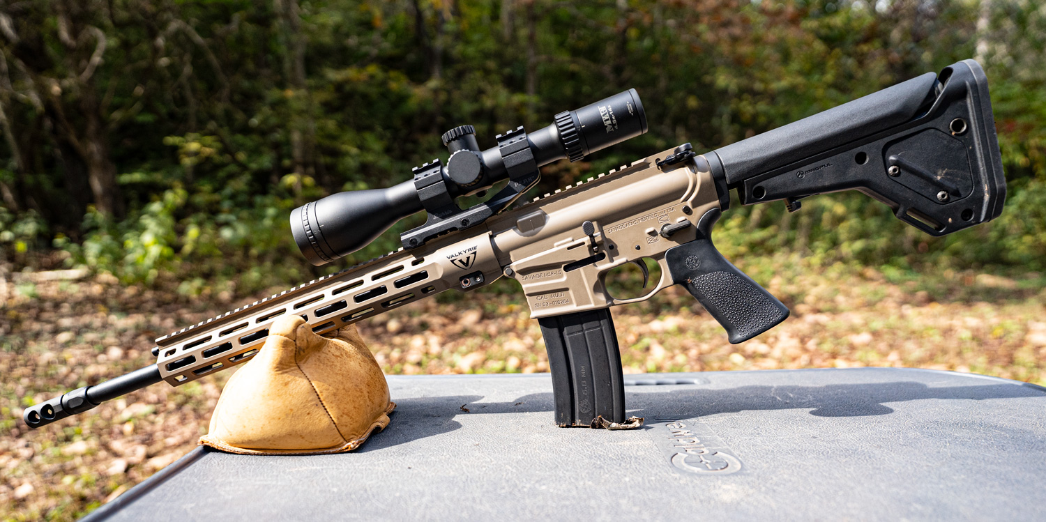 224 Valkyrie rifle at a shooting range