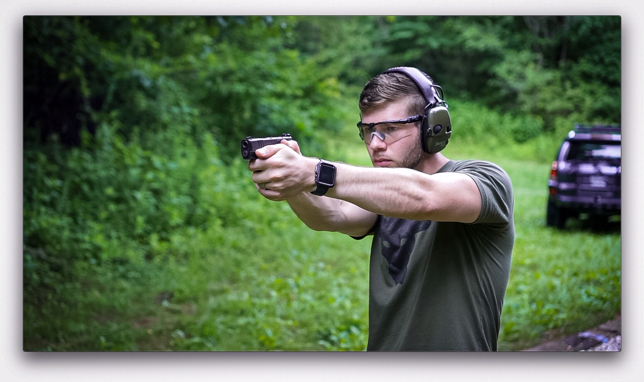 Author Firing A Springfield Hellcat