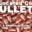 Truncated cone bullets scattered on a table