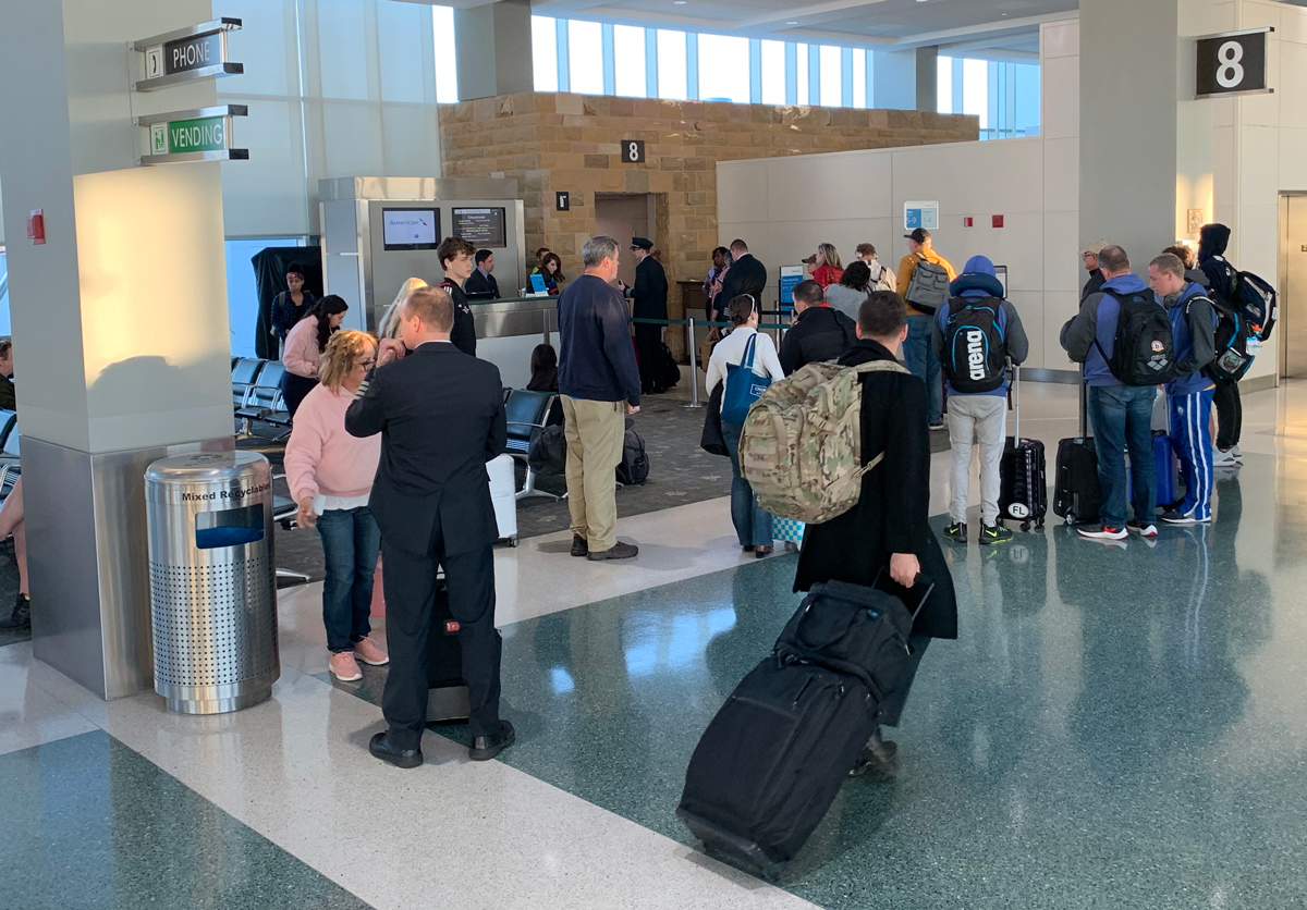 inside an airport terminal