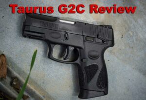 Taurus G2C review gun at the range